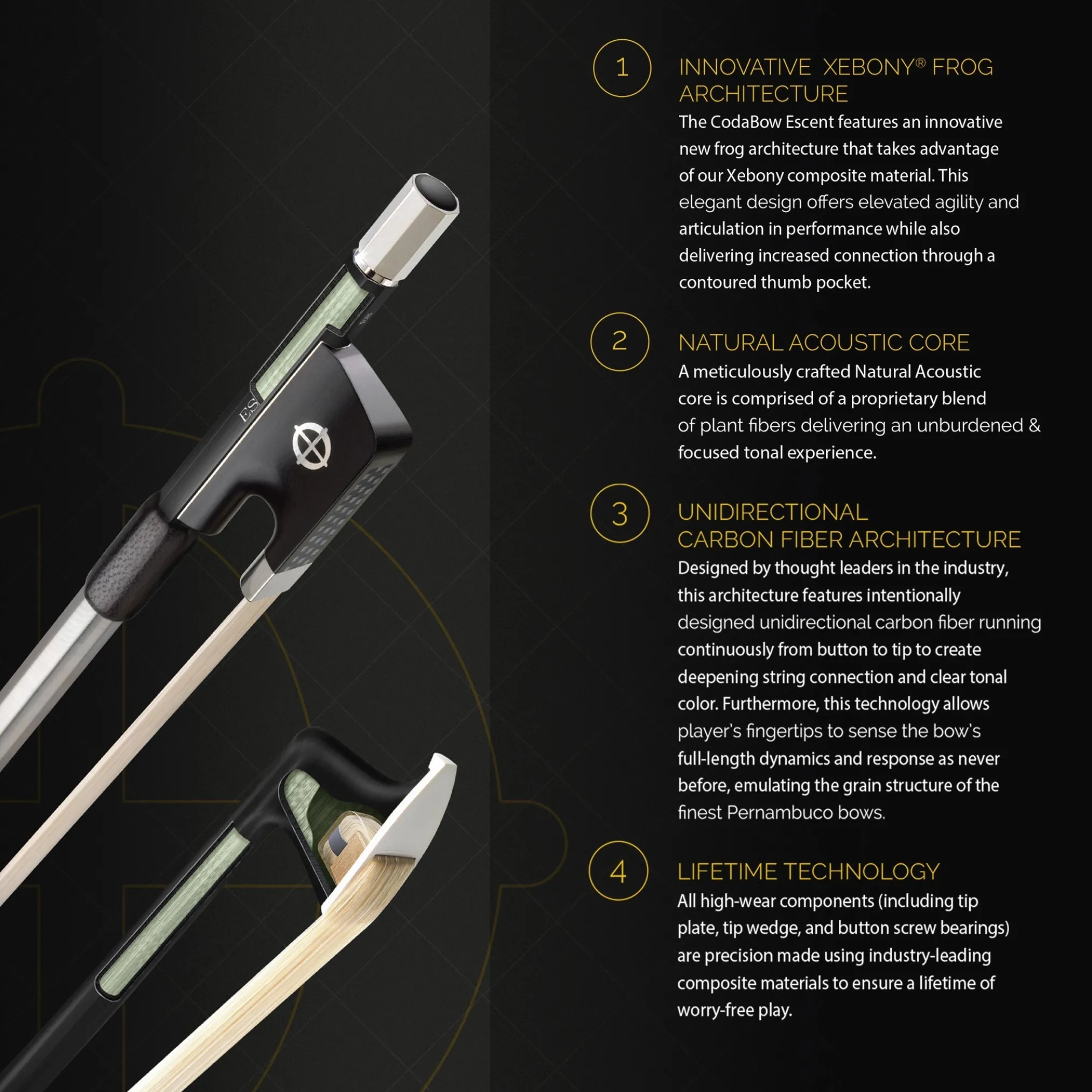 CodaBow Escent Cello Bow