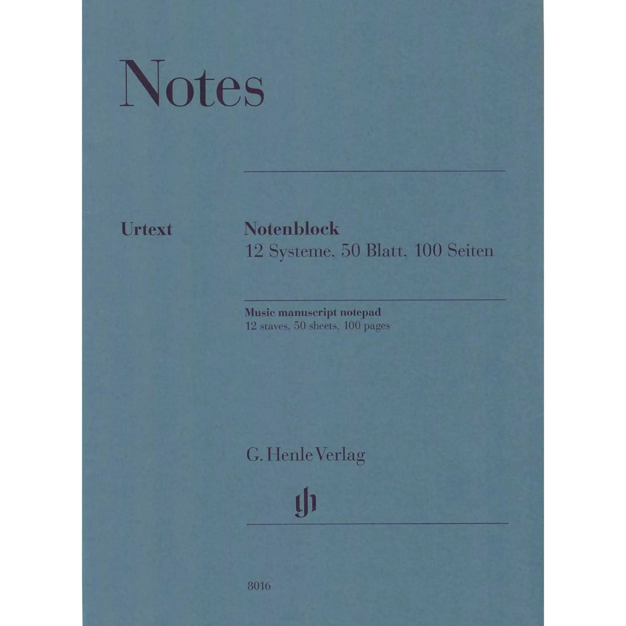 Henle Music Manuscript Paper Notepad