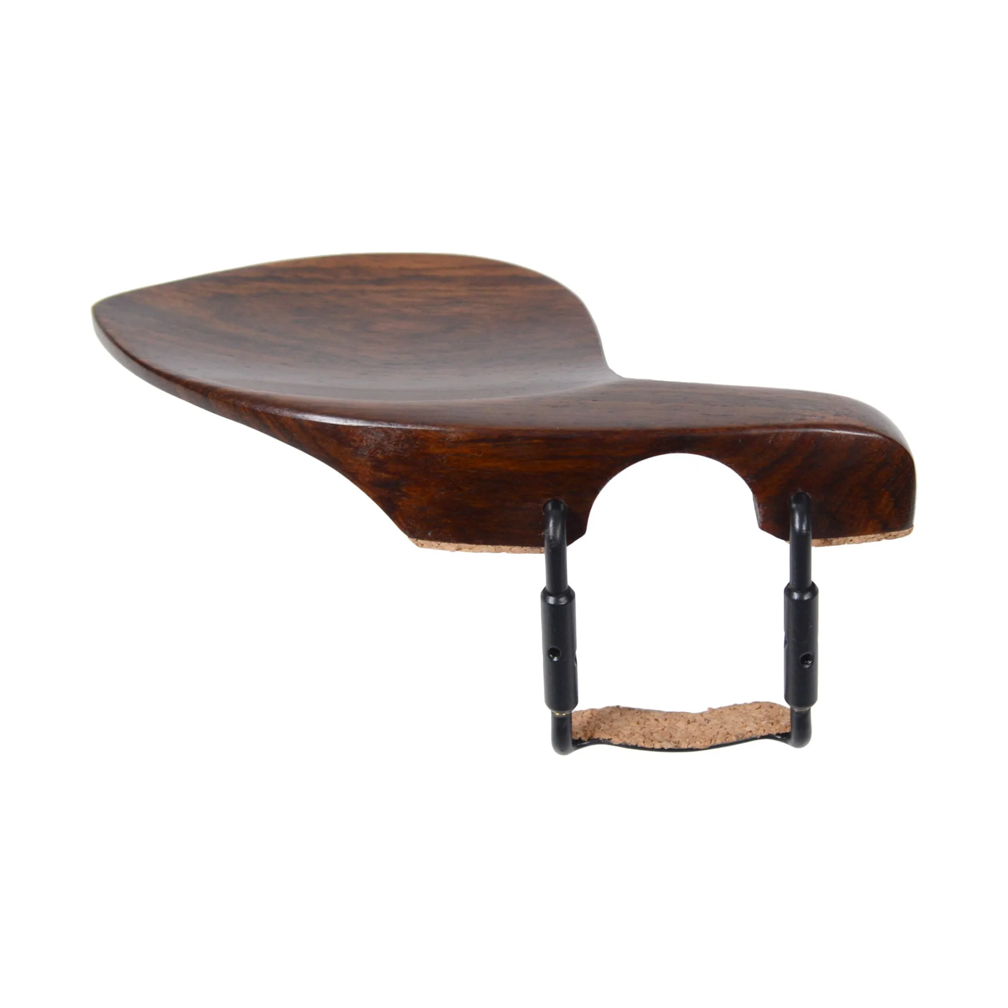 Supreme Guarneri Rosewood Violin Chinrest with Black Hardware