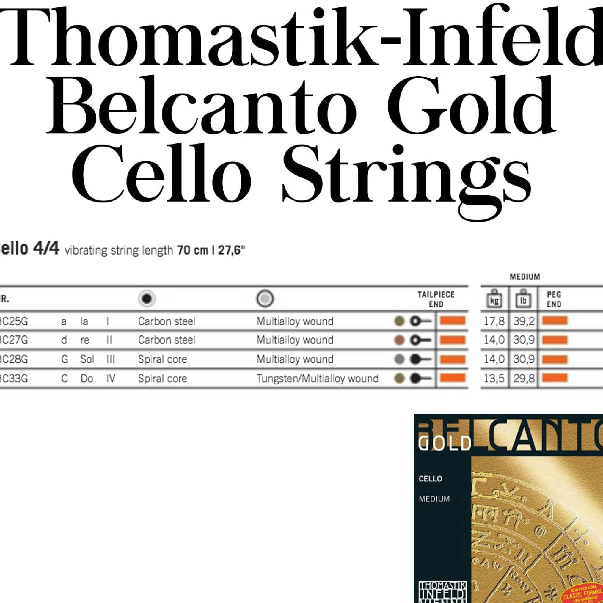 Thomastik Belcanto Gold Cello A String