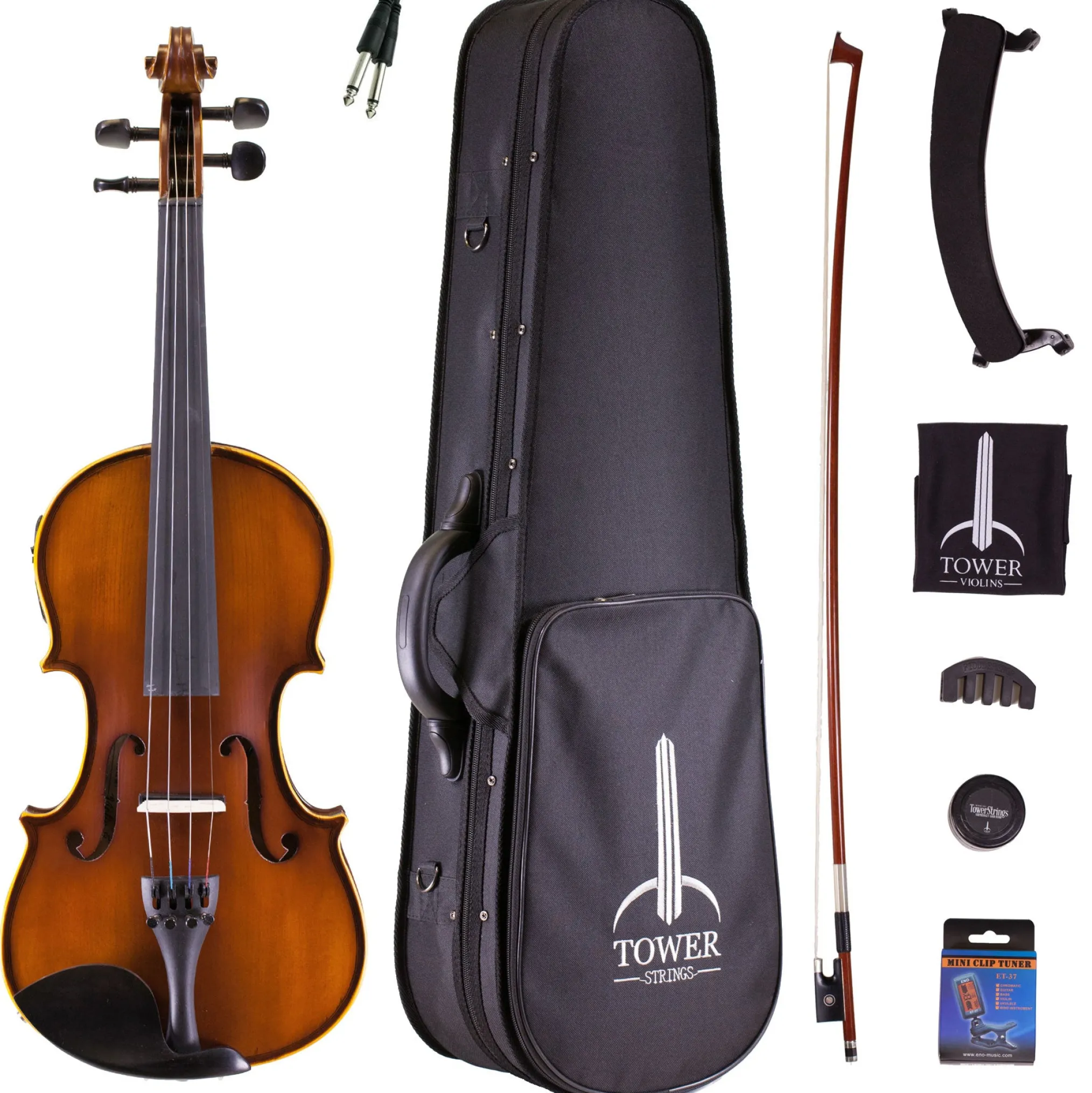 Tower Strings Acoustic Electric Violin Outfit