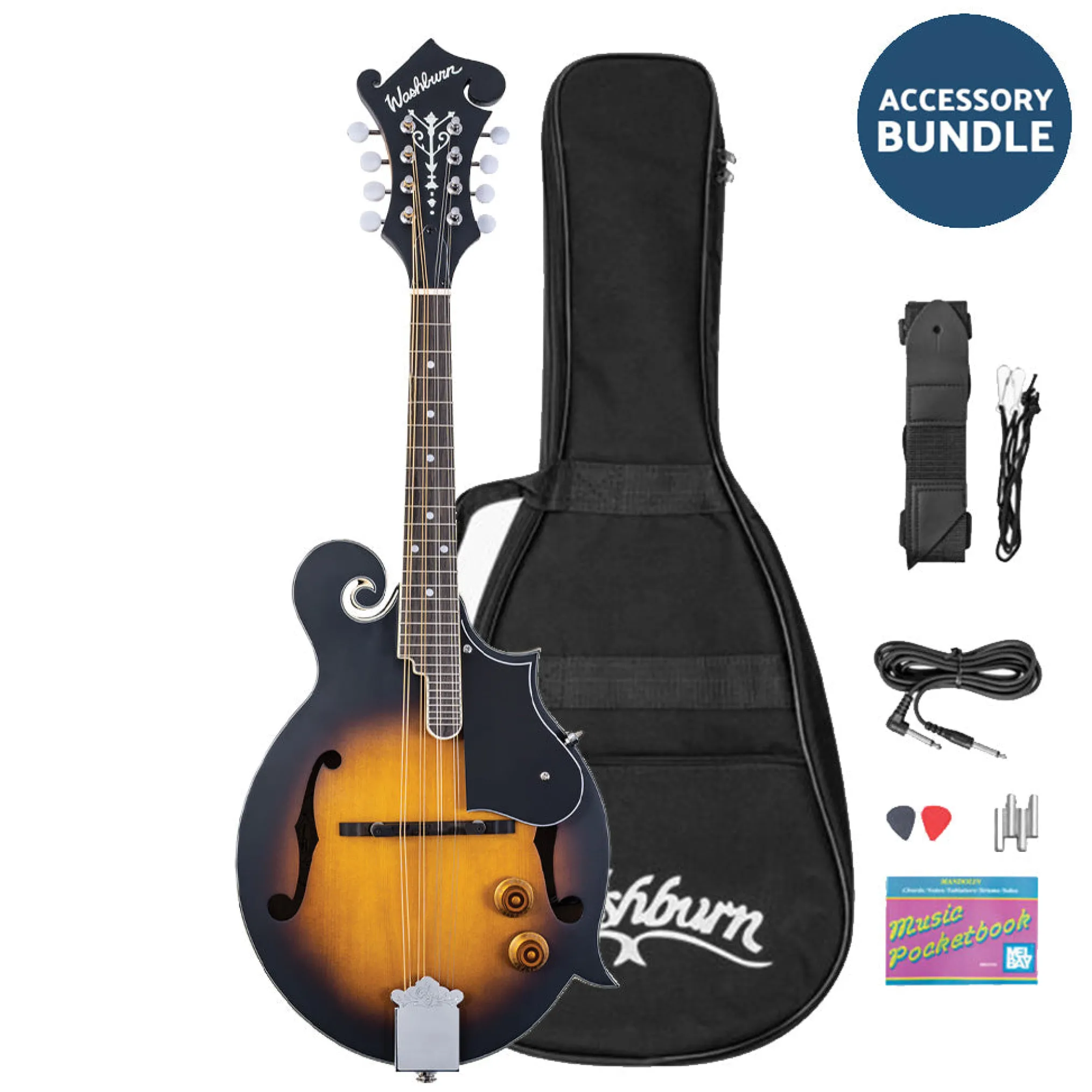 Washburn Americana M3E Acoustic-Electric Mandolin Outfit